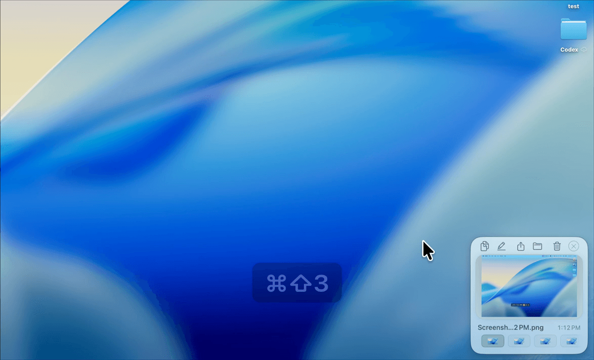CommandShot keeping a new Mac screenshot ready for copy, edit, or share.
